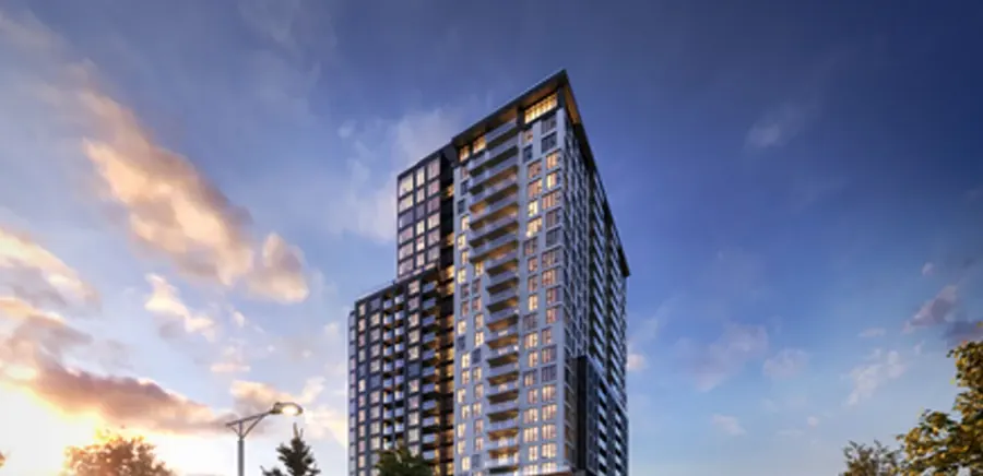 Le Sir Charles, tour de 366 logements sur 25 étages place Charles-Le Moyne à Longueuil
